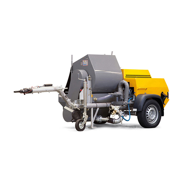 A heavy equipment Pistol concrete pump, a crucial piece of construction equipment UAE. This heavy machinery is used by heavy equipment movers and construction equipment companies, showcasing top-tier heavy equipment.