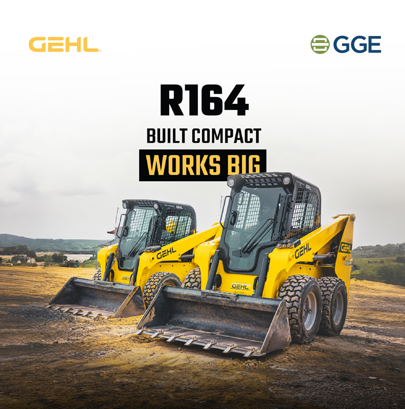 GEHL R164 Skid Loader – Compact Design, Powerful Performance for Tight Spaces